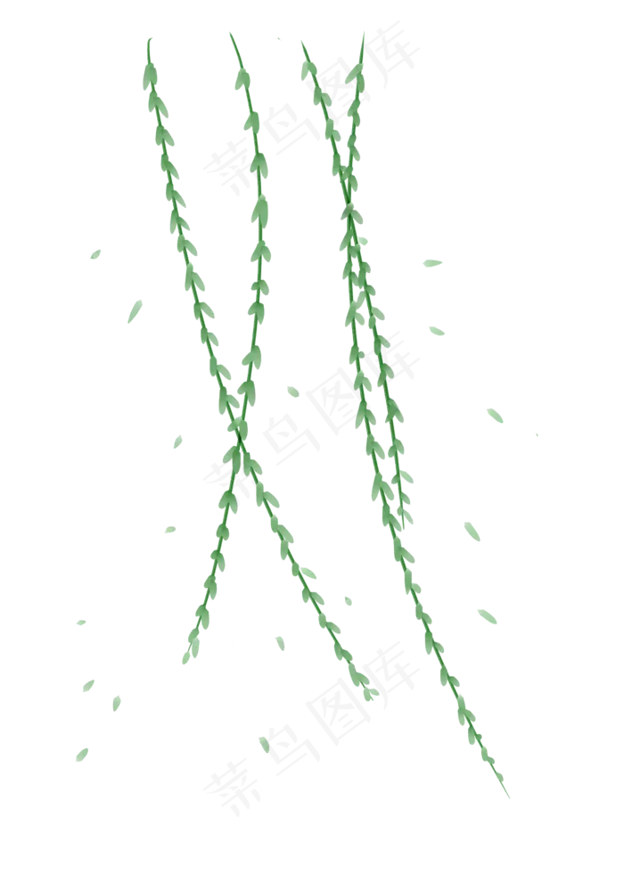 绿色小满垂柳(2480X3508(DPI:300))psd模版下载