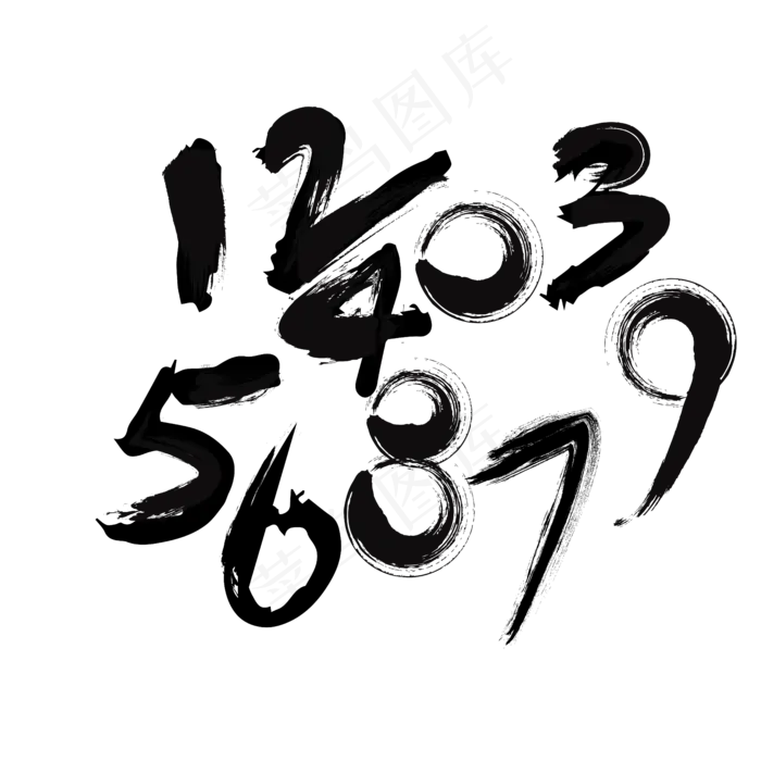 数字(5556*5556px 	      )ai矢量模版下载
