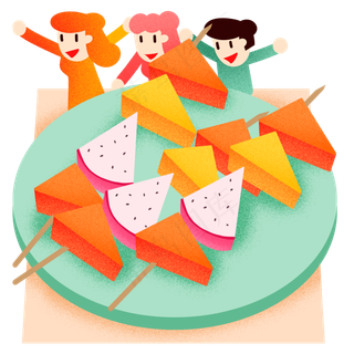 夏季水果串拼盘