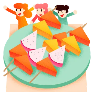 夏季水果串拼盘