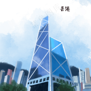 城市旅游香港中环,免抠元素