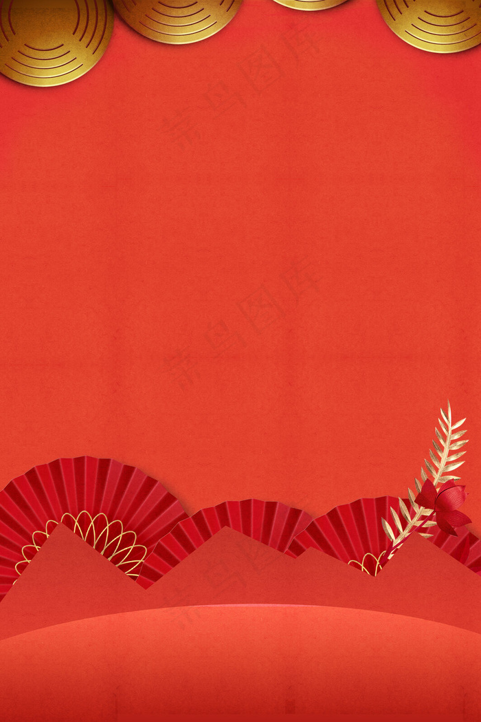 中国风纸扇促销psd分层banner(3545*5315px 	      )psd模版下载