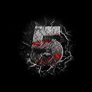 刚体裂纹血渍艺术字原创5