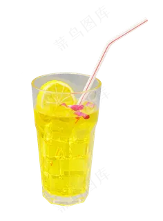 黄色果汁柠檬汁,免抠元素