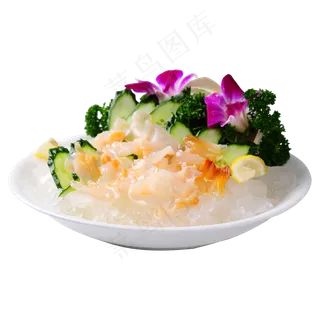 冰镇海蜇皮,免抠元素 冰镇海蜇皮,免抠元素