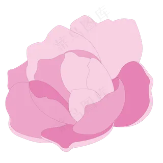 粉紫色卡通风格玫瑰