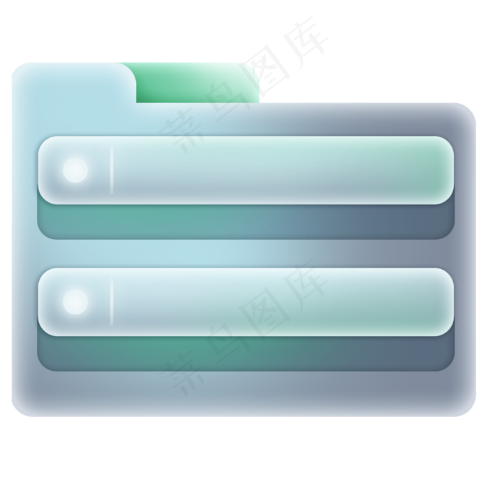 科技感立体UI文字框,免抠元素