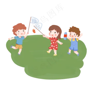 卡通六一儿童节小孩子玩游戏 卡通六一儿童节小孩子玩游戏