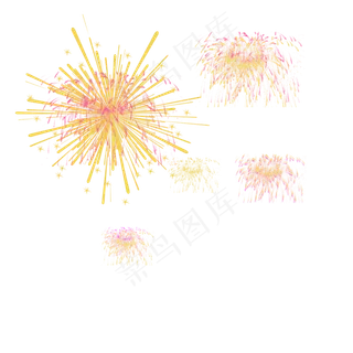 黄色喜庆节日烟花元旦,免抠元素 黄色喜庆节日烟花元旦,免抠元素