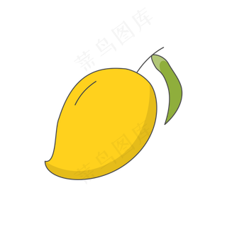 黄色的芒果免抠图