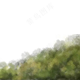 卡通春天绿色植物,免抠元素