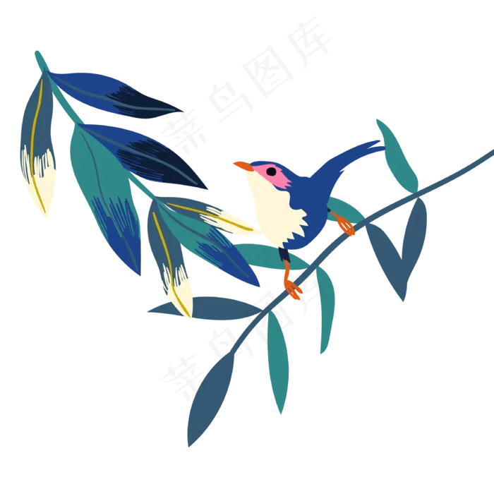 国潮七夕喜鹊(3333*3333px 300 dpi )ai矢量模版下载