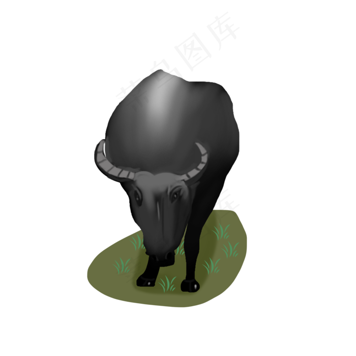 牧童水牛png素材