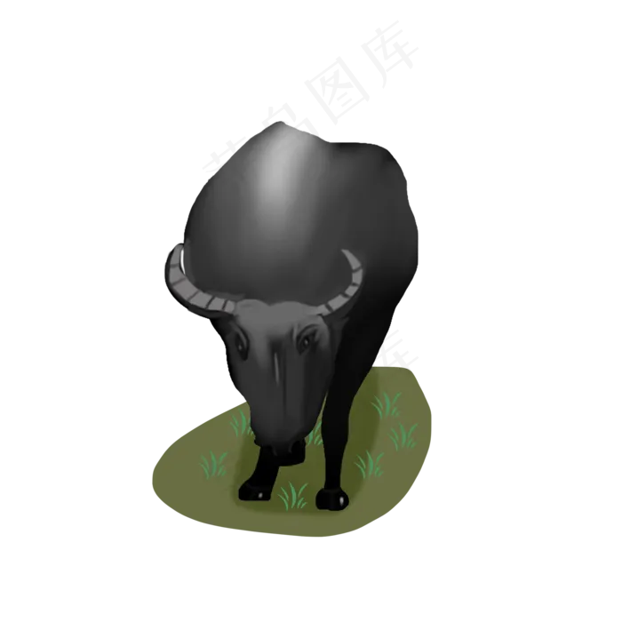 牧童水牛png素材(2000X2000(DPI:300))psd模版下载