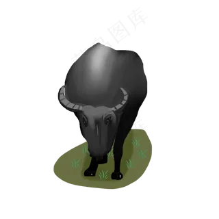 牧童水牛png素材