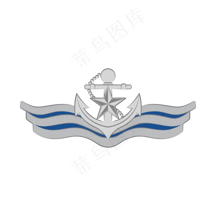 简约扁平建军节15式军种胸标徽ai矢量模版下载