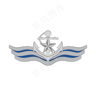 简约扁平建军节15式军种胸标徽