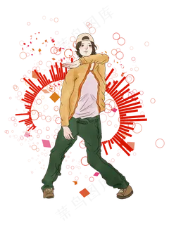 街头少年街舞青春嘻哈,免抠元素