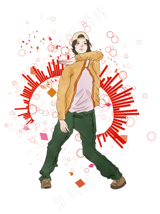 街头少年街舞青春嘻哈,免抠元素