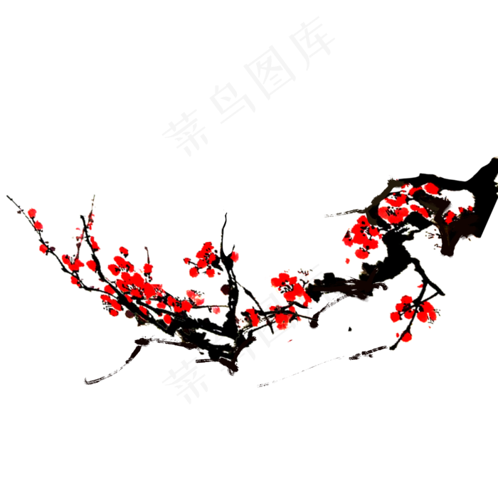 冬天梅花樱花花瓣冬季,免抠元素(2000*2000px 300 dpi )psd模版下载