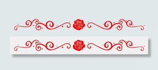 情人节红色玫瑰分割线