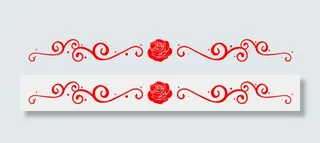 情人节红色玫瑰分割线