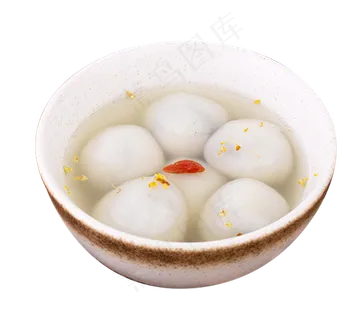 一碗五仁汤圆,免抠元素 一碗五仁汤圆,免抠元素
