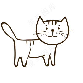 卡通创意手绘猫咪