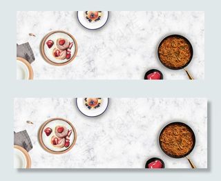 美食俯视文艺小清新banner517吃货节