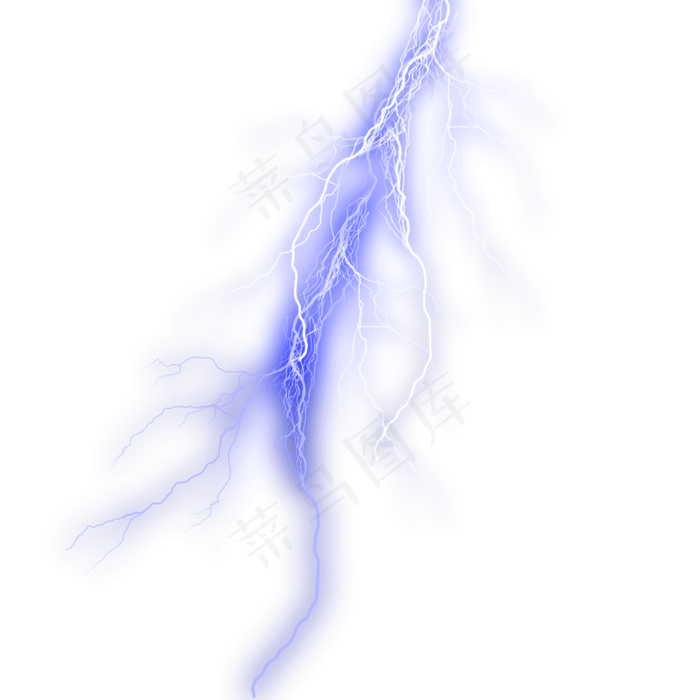 强烈枝杈纵横闪电,免抠元素