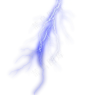 强烈枝杈纵横闪电,免抠元素