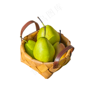 灰色梨子水果元素