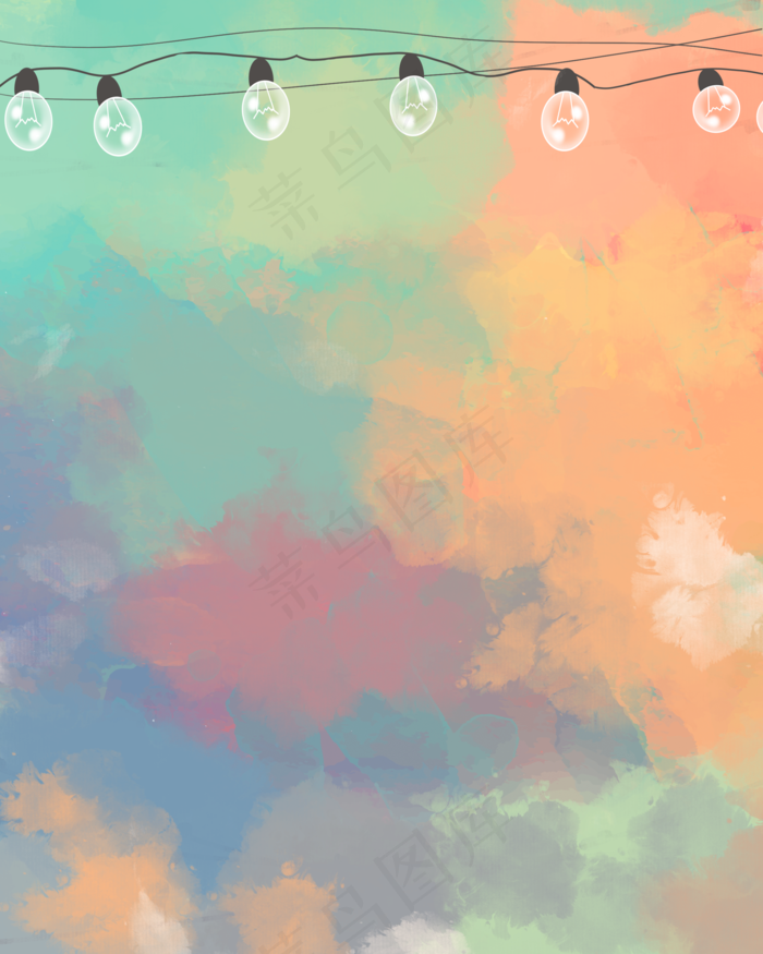 水彩背景素材,免抠元素
