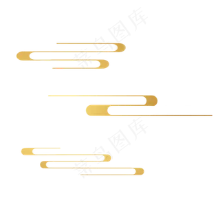 金色线条通用云纹,免抠元素