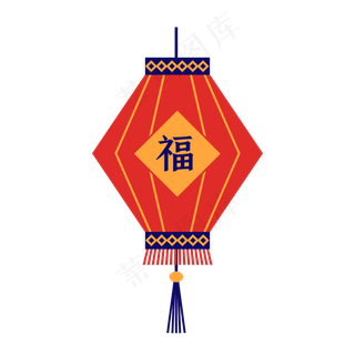 春节红色矢量灯笼,免抠元素
