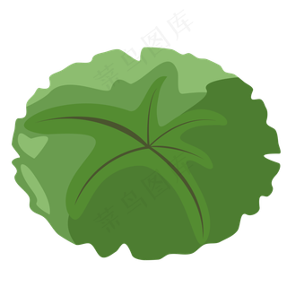 一片卡通荷叶免抠图