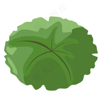 一片卡通荷叶免抠图