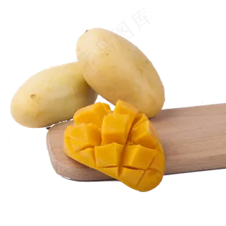 三块黄色的芒果免抠图