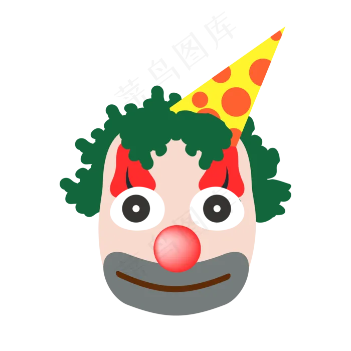 愚人节小丑(2000X2686(DPI:300))ai矢量模版下载