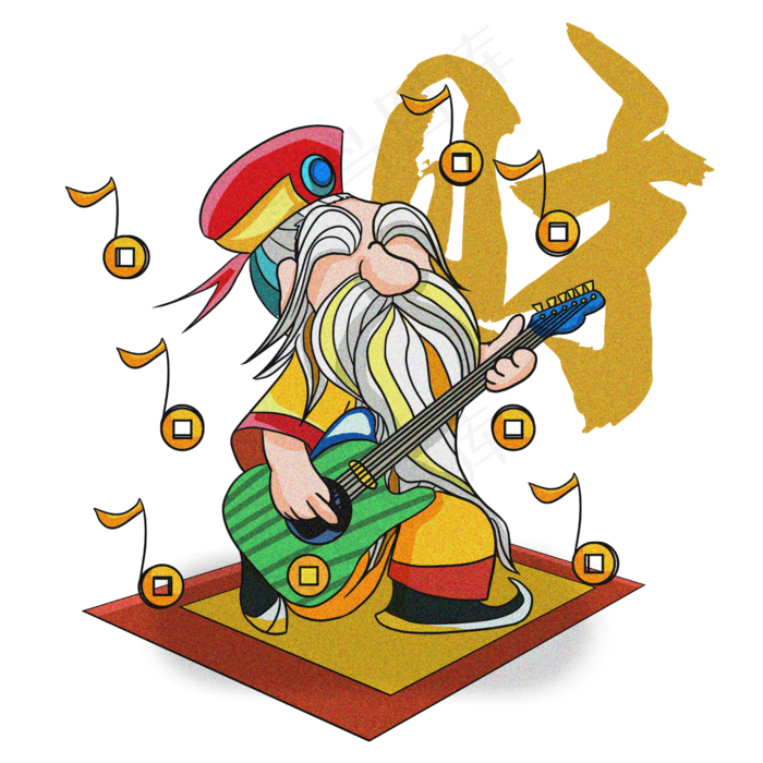 国潮财神暴富招财中国风