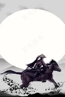 刺客骑在冲刺的马上