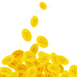 商务金币雨,免抠元素
