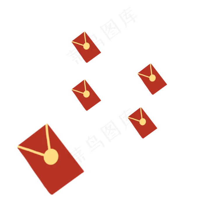 周年店庆红包礼品免抠图(2000X2000(DPI:300))psd模版下载