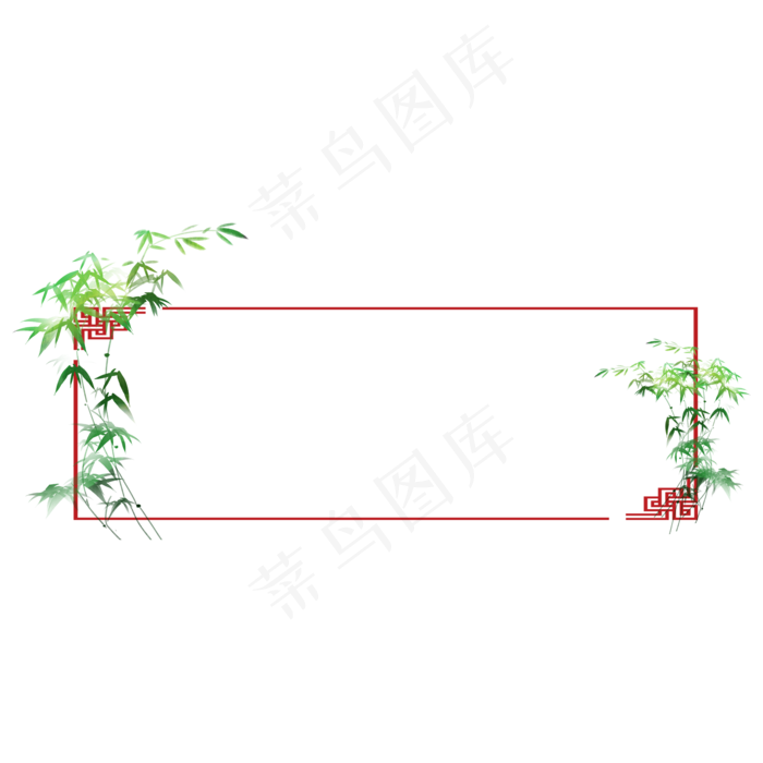 手绘长形植物边框,免抠元素(2000*2000px 300 dpi )psd模版下载