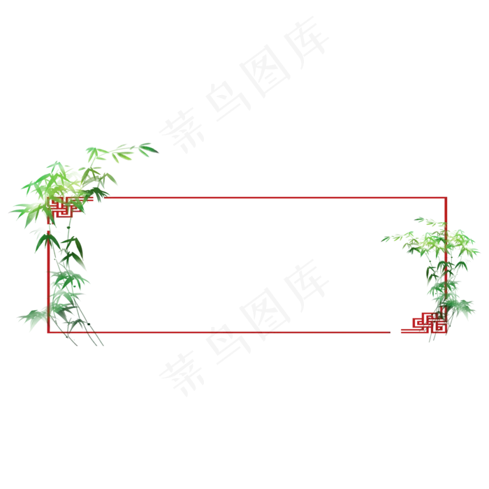 手绘长形植物边框,免抠元素(2000*2000px 300 dpi )psd模版下载