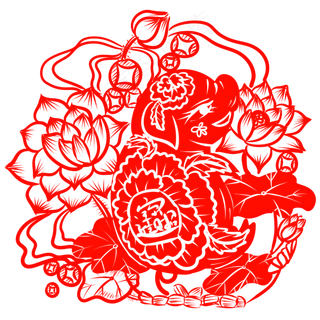 2019生肖猪春节荷花财气猪年