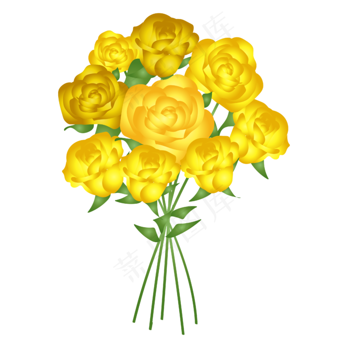 矢量免扣卡通花束(4167*4167px 300 dpi )ai矢量模版下载