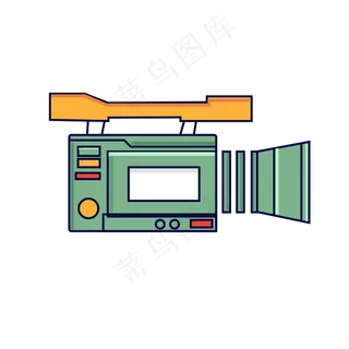 绿色身相机装饰插图