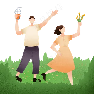 立夏约会的卡通人物