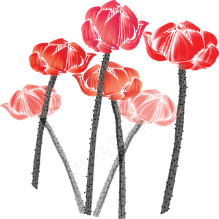 24节气之秋分之晚莲可商用元素